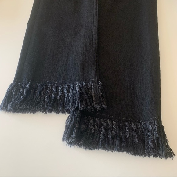 Maje Panako Fringe Hem Black Jeans - Picture 6 of 11